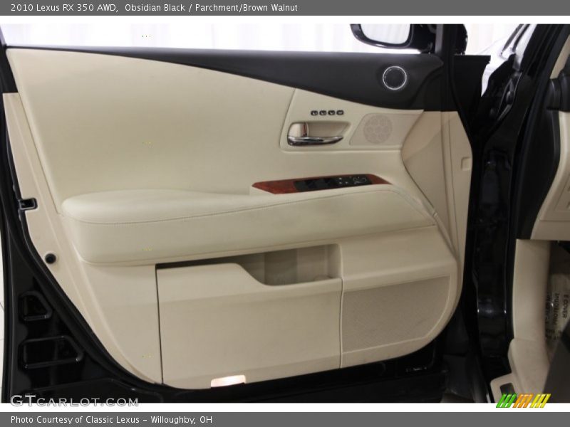 Obsidian Black / Parchment/Brown Walnut 2010 Lexus RX 350 AWD
