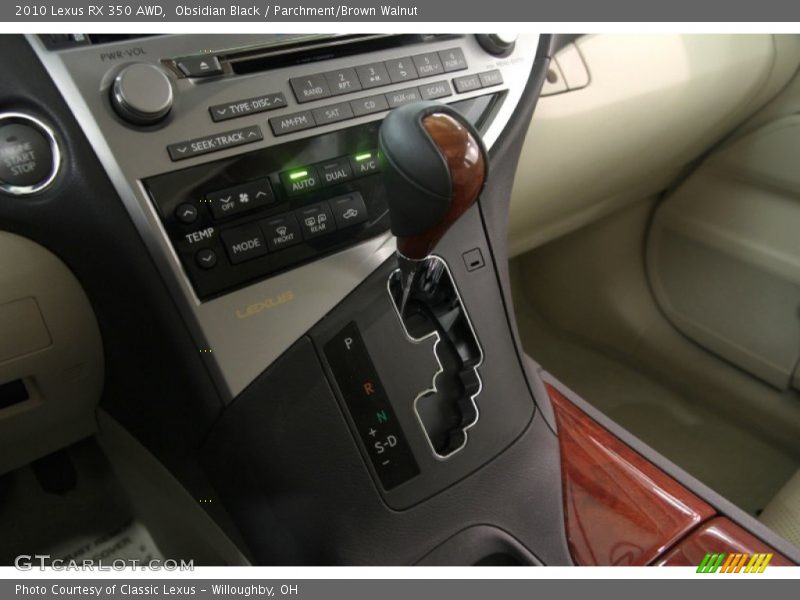 Obsidian Black / Parchment/Brown Walnut 2010 Lexus RX 350 AWD