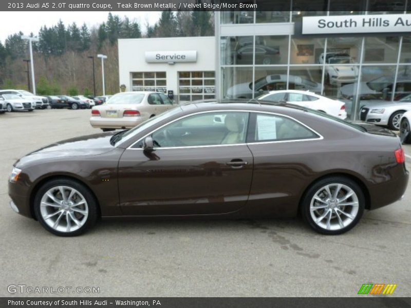 Teak Brown Metallic / Velvet Beige/Moor Brown 2013 Audi A5 2.0T quattro Coupe