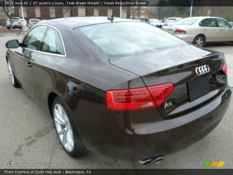 Teak Brown Metallic / Velvet Beige/Moor Brown 2013 Audi A5 2.0T quattro Coupe