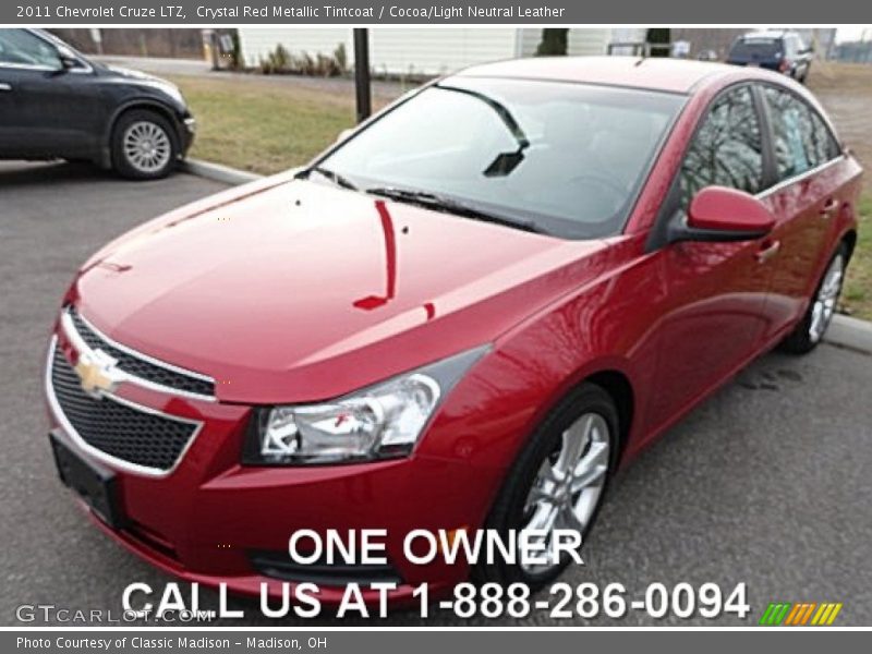 Crystal Red Metallic Tintcoat / Cocoa/Light Neutral Leather 2011 Chevrolet Cruze LTZ