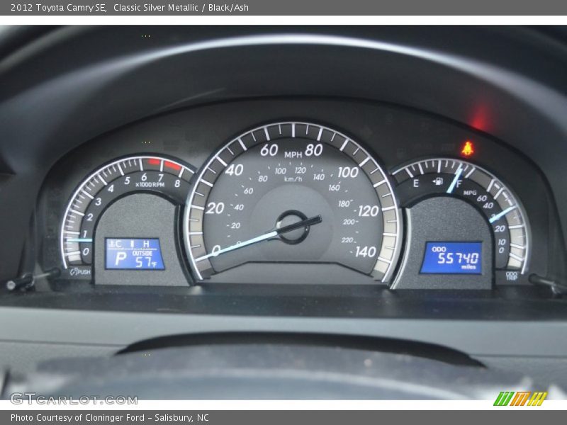 Classic Silver Metallic / Black/Ash 2012 Toyota Camry SE