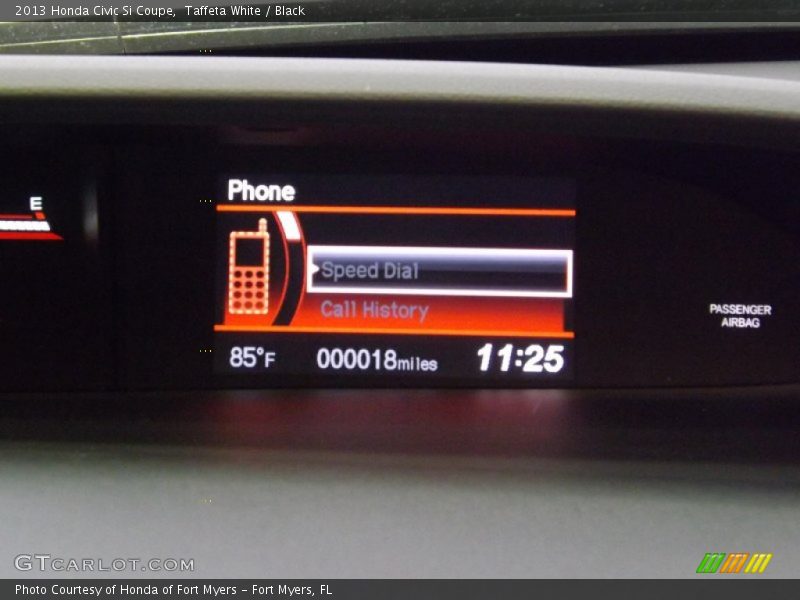 Taffeta White / Black 2013 Honda Civic Si Coupe