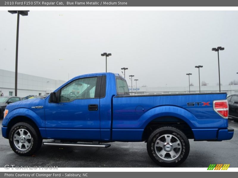 Blue Flame Metallic / Medium Stone 2010 Ford F150 STX Regular Cab