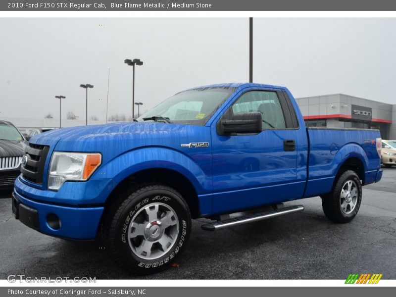 Blue Flame Metallic / Medium Stone 2010 Ford F150 STX Regular Cab