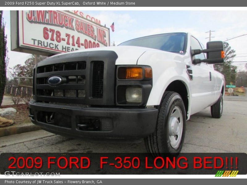 Oxford White / Medium Stone 2009 Ford F250 Super Duty XL SuperCab