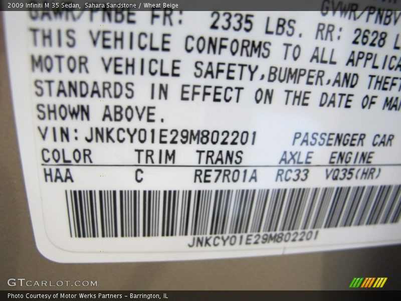 Sahara Sandstone / Wheat Beige 2009 Infiniti M 35 Sedan