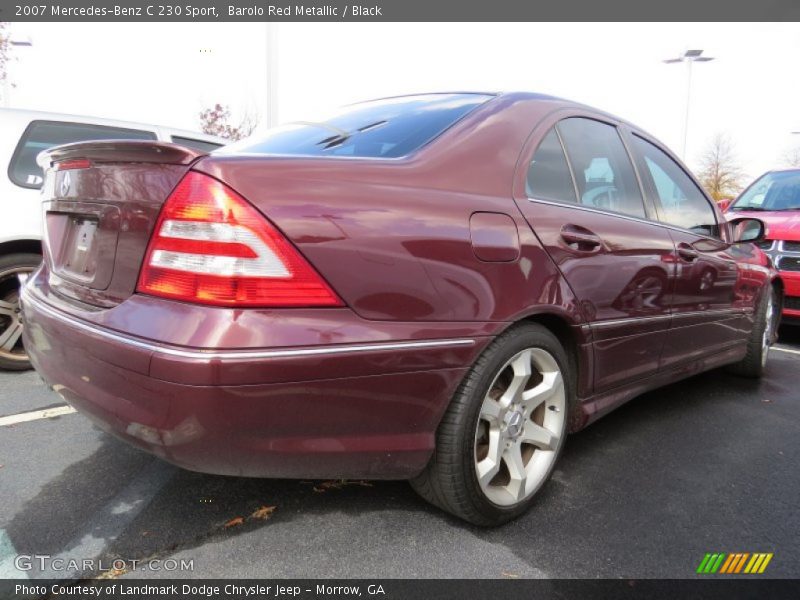 Barolo Red Metallic / Black 2007 Mercedes-Benz C 230 Sport