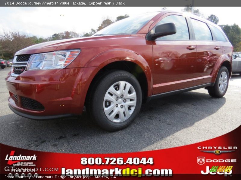 Copper Pearl / Black 2014 Dodge Journey Amercian Value Package