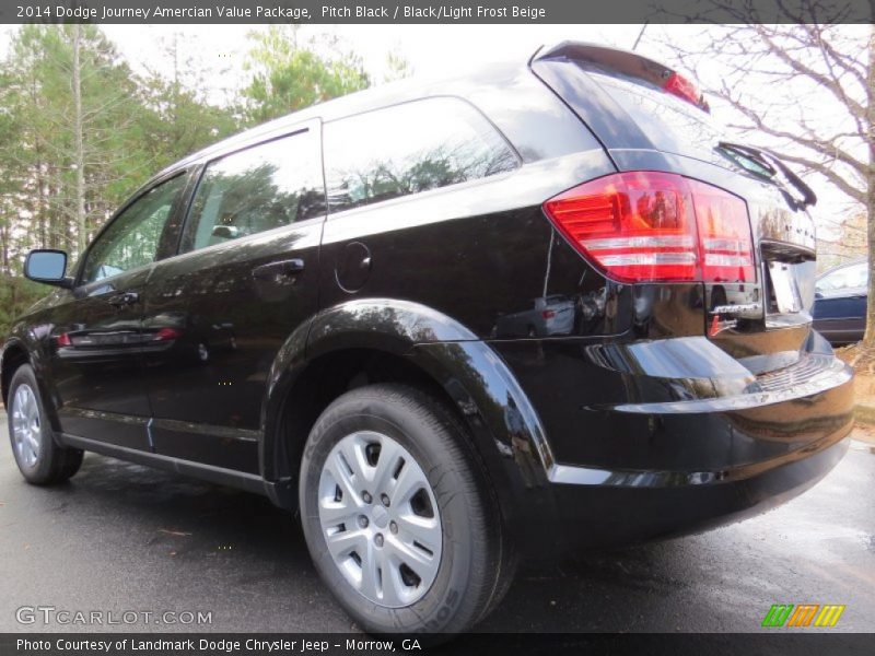 Pitch Black / Black/Light Frost Beige 2014 Dodge Journey Amercian Value Package