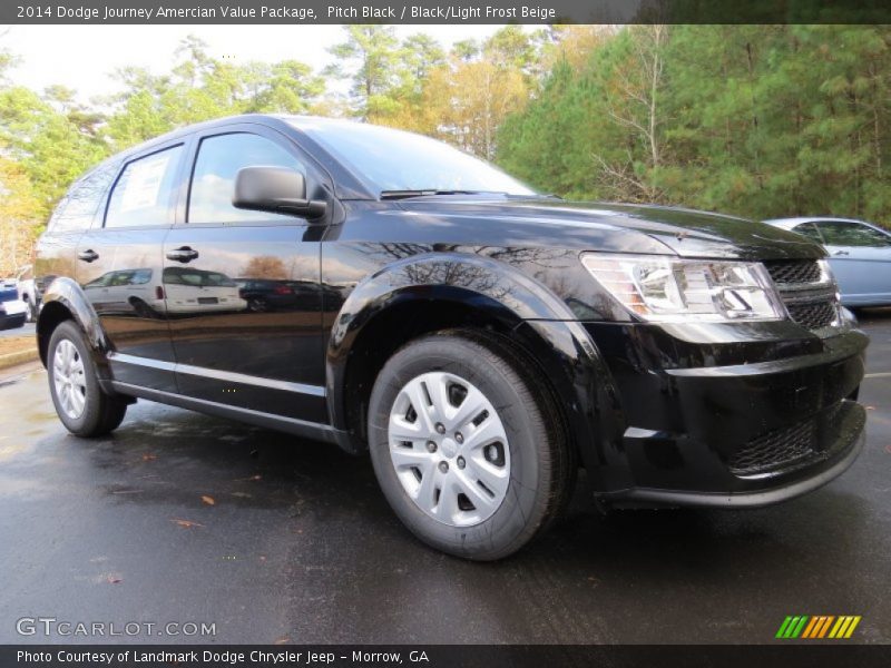 Pitch Black / Black/Light Frost Beige 2014 Dodge Journey Amercian Value Package