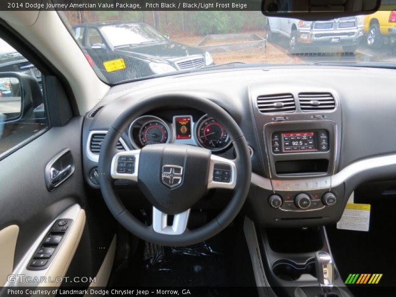 Pitch Black / Black/Light Frost Beige 2014 Dodge Journey Amercian Value Package