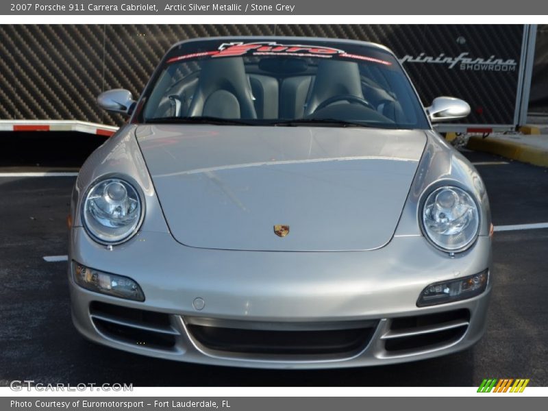 Arctic Silver Metallic / Stone Grey 2007 Porsche 911 Carrera Cabriolet