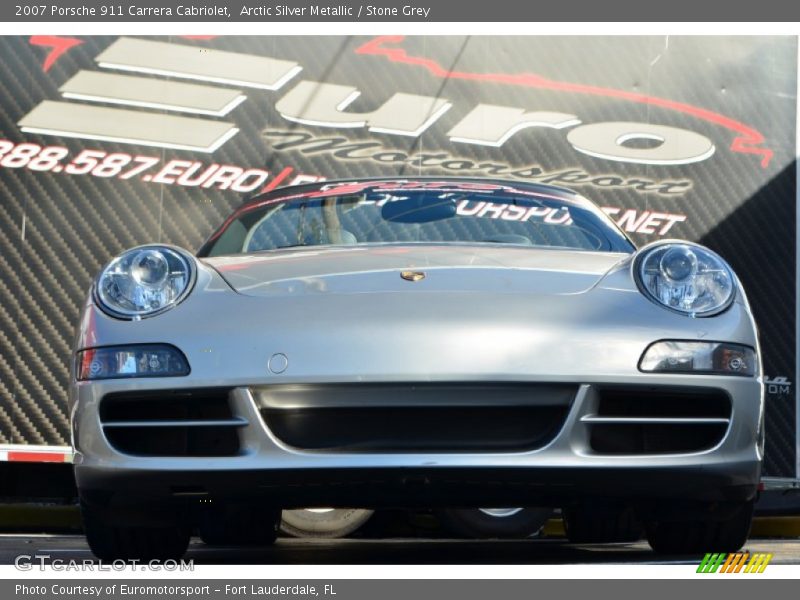 Arctic Silver Metallic / Stone Grey 2007 Porsche 911 Carrera Cabriolet
