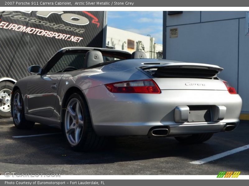 Arctic Silver Metallic / Stone Grey 2007 Porsche 911 Carrera Cabriolet