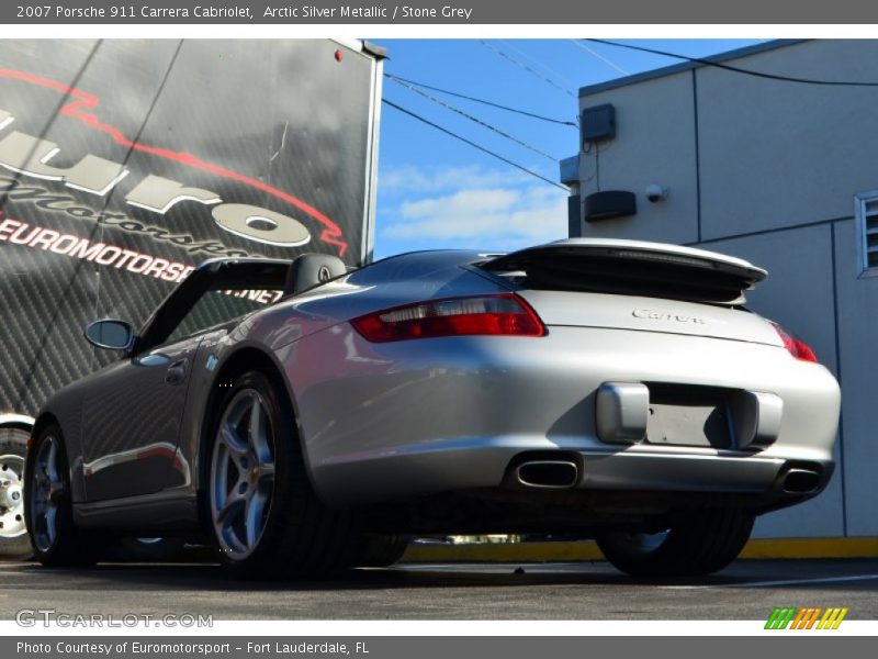 Arctic Silver Metallic / Stone Grey 2007 Porsche 911 Carrera Cabriolet