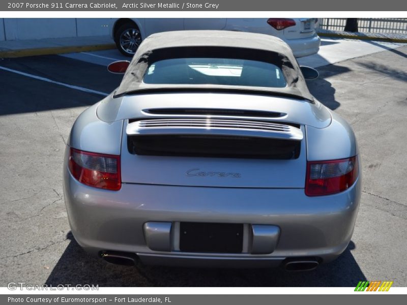 Arctic Silver Metallic / Stone Grey 2007 Porsche 911 Carrera Cabriolet