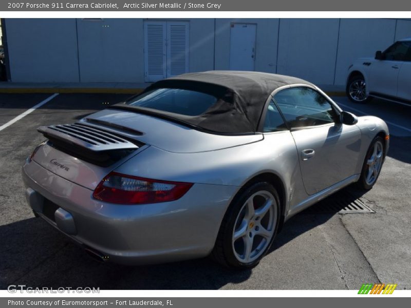 Arctic Silver Metallic / Stone Grey 2007 Porsche 911 Carrera Cabriolet