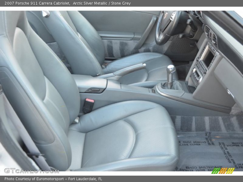 Arctic Silver Metallic / Stone Grey 2007 Porsche 911 Carrera Cabriolet