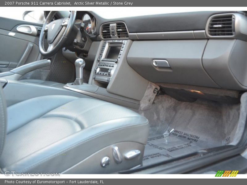 Arctic Silver Metallic / Stone Grey 2007 Porsche 911 Carrera Cabriolet