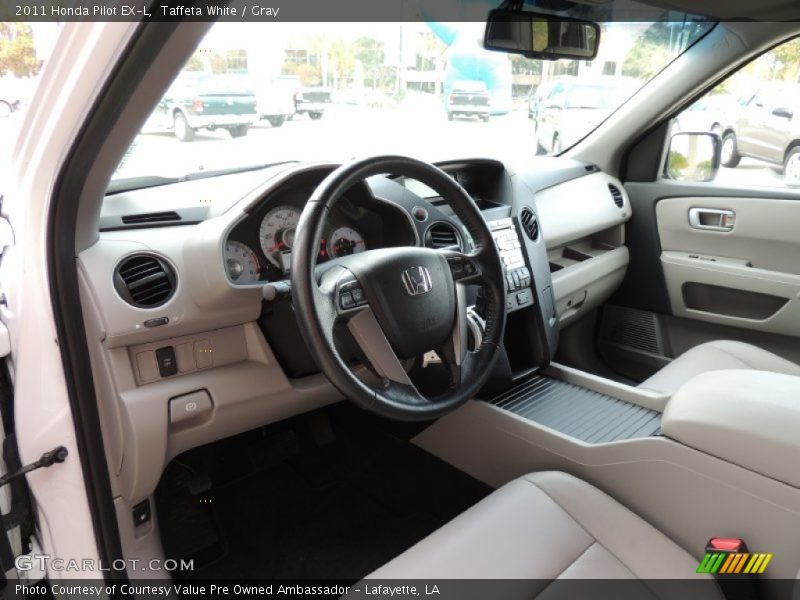 Taffeta White / Gray 2011 Honda Pilot EX-L