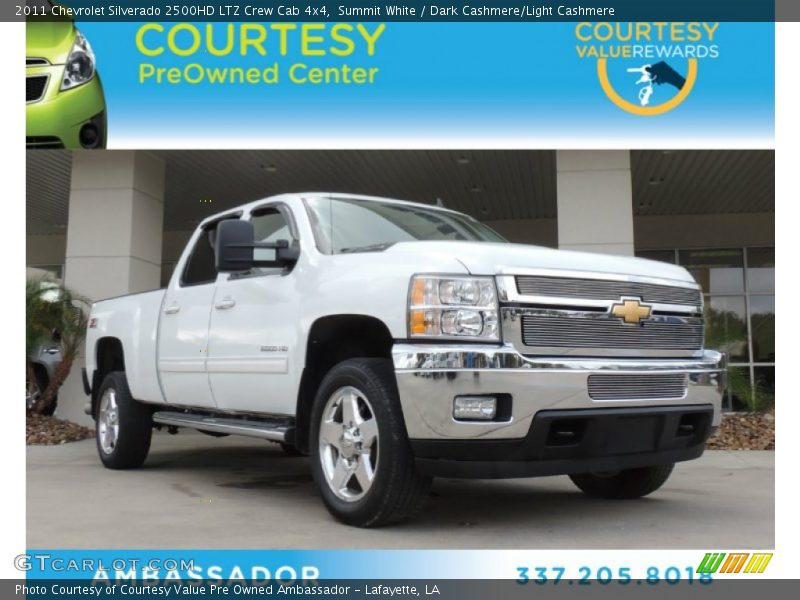 Summit White / Dark Cashmere/Light Cashmere 2011 Chevrolet Silverado 2500HD LTZ Crew Cab 4x4