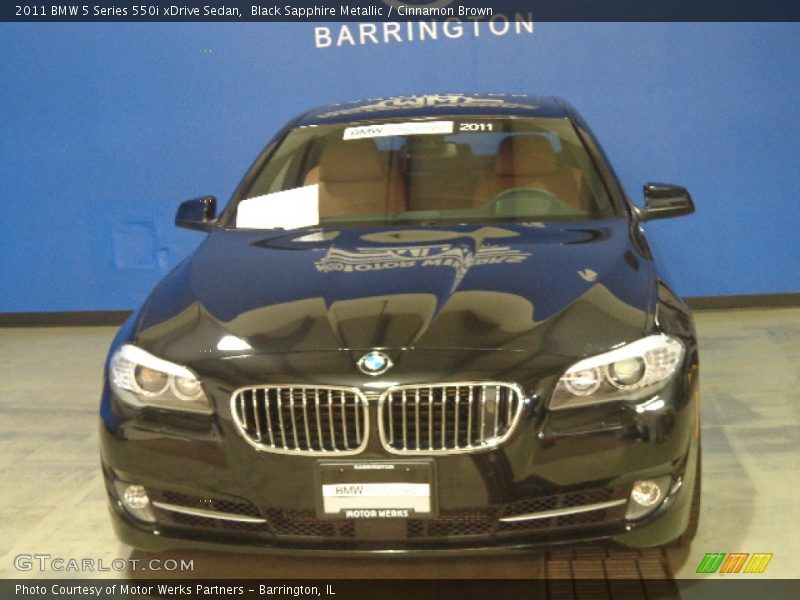 Black Sapphire Metallic / Cinnamon Brown 2011 BMW 5 Series 550i xDrive Sedan