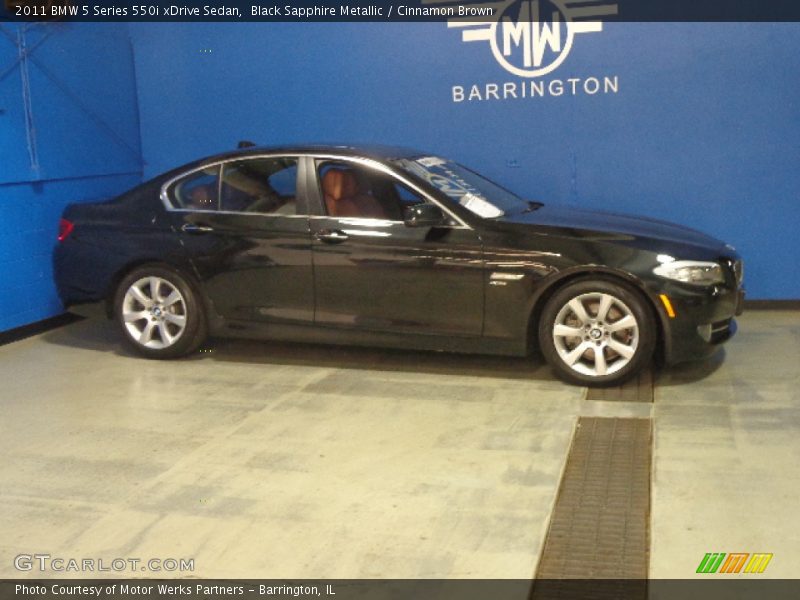 Black Sapphire Metallic / Cinnamon Brown 2011 BMW 5 Series 550i xDrive Sedan