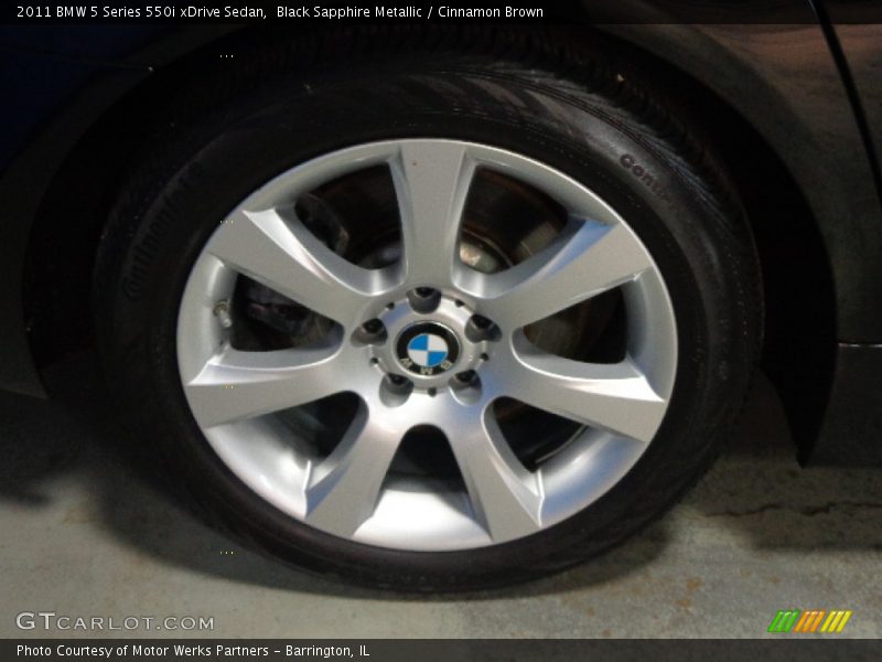 Black Sapphire Metallic / Cinnamon Brown 2011 BMW 5 Series 550i xDrive Sedan