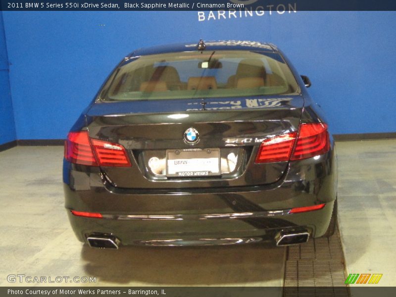 Black Sapphire Metallic / Cinnamon Brown 2011 BMW 5 Series 550i xDrive Sedan