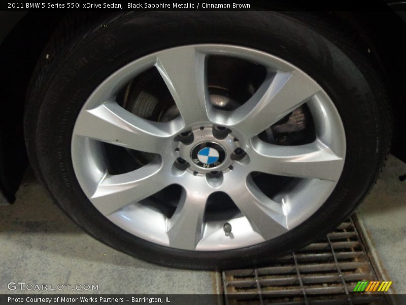 Black Sapphire Metallic / Cinnamon Brown 2011 BMW 5 Series 550i xDrive Sedan