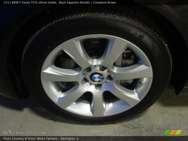 Black Sapphire Metallic / Cinnamon Brown 2011 BMW 5 Series 550i xDrive Sedan