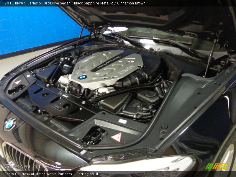 Black Sapphire Metallic / Cinnamon Brown 2011 BMW 5 Series 550i xDrive Sedan