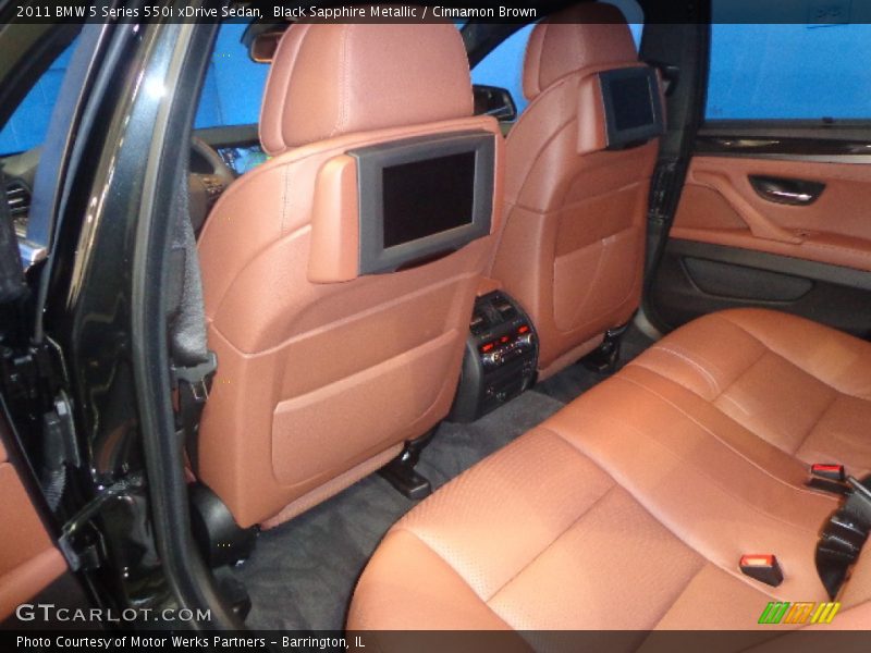Black Sapphire Metallic / Cinnamon Brown 2011 BMW 5 Series 550i xDrive Sedan