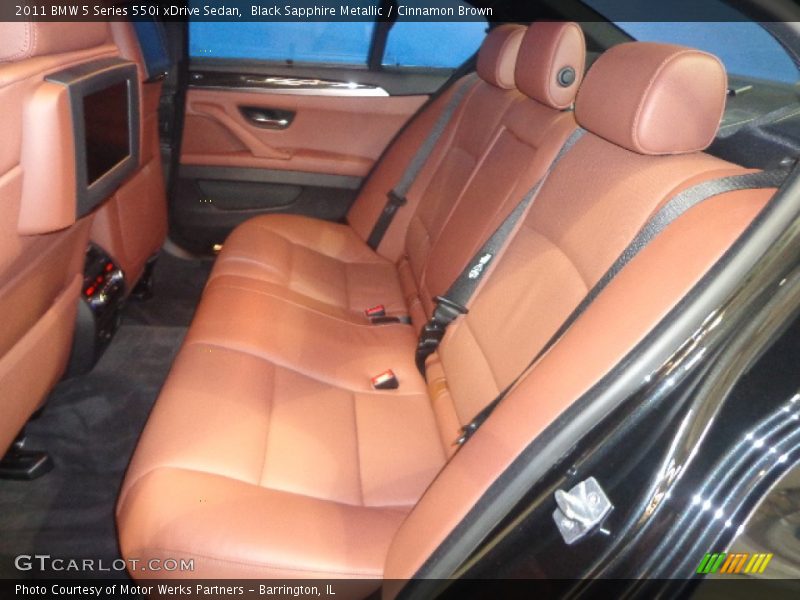 Black Sapphire Metallic / Cinnamon Brown 2011 BMW 5 Series 550i xDrive Sedan