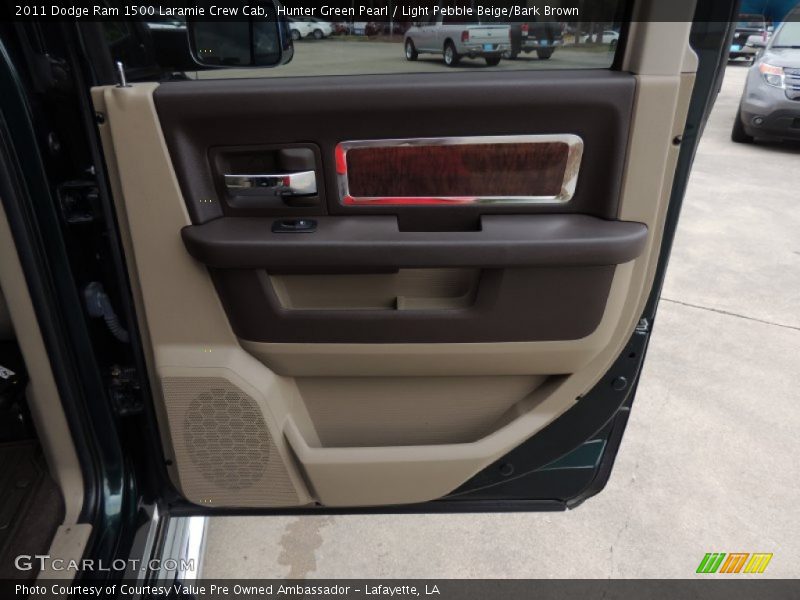 Hunter Green Pearl / Light Pebble Beige/Bark Brown 2011 Dodge Ram 1500 Laramie Crew Cab