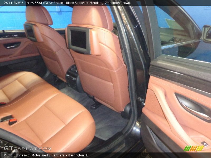 Black Sapphire Metallic / Cinnamon Brown 2011 BMW 5 Series 550i xDrive Sedan