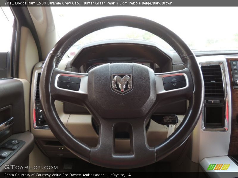 Hunter Green Pearl / Light Pebble Beige/Bark Brown 2011 Dodge Ram 1500 Laramie Crew Cab