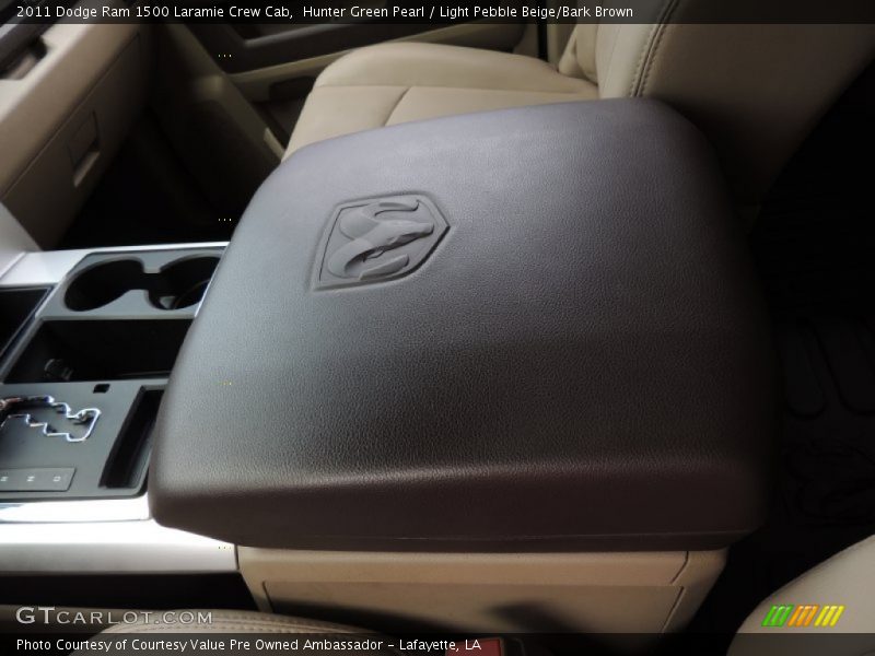 Hunter Green Pearl / Light Pebble Beige/Bark Brown 2011 Dodge Ram 1500 Laramie Crew Cab