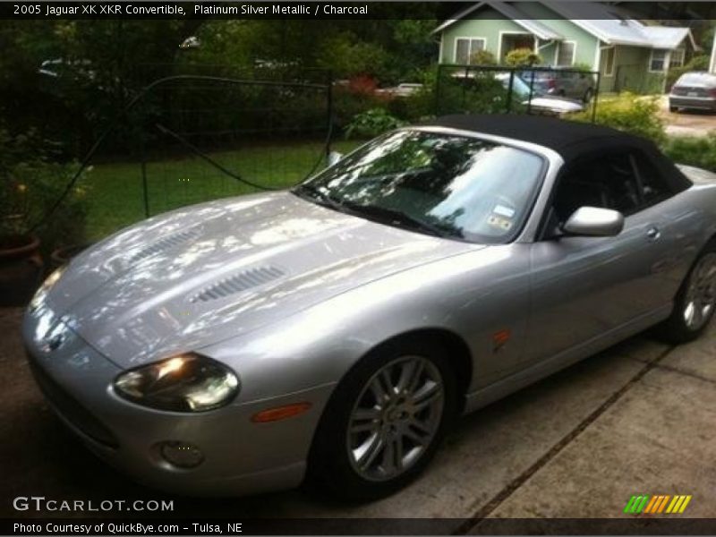 Platinum Silver Metallic / Charcoal 2005 Jaguar XK XKR Convertible