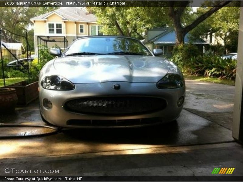 Platinum Silver Metallic / Charcoal 2005 Jaguar XK XKR Convertible