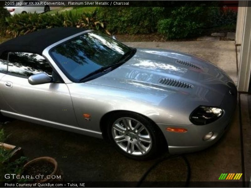 Platinum Silver Metallic / Charcoal 2005 Jaguar XK XKR Convertible