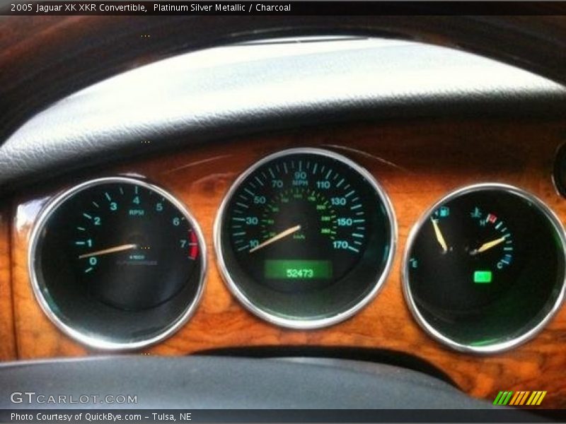 Platinum Silver Metallic / Charcoal 2005 Jaguar XK XKR Convertible