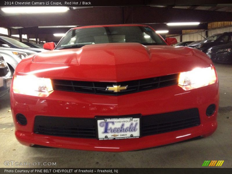 Red Hot / Black 2014 Chevrolet Camaro LS Coupe