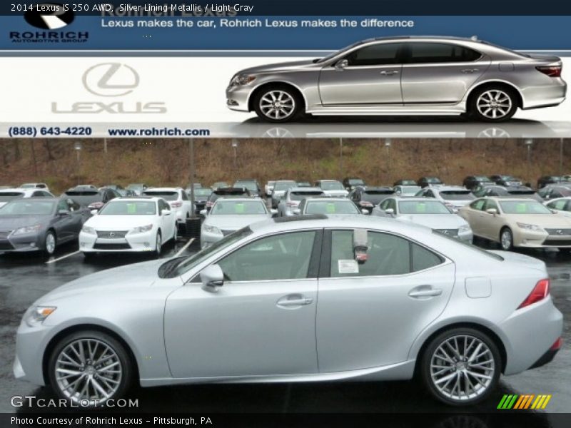 Silver Lining Metallic / Light Gray 2014 Lexus IS 250 AWD