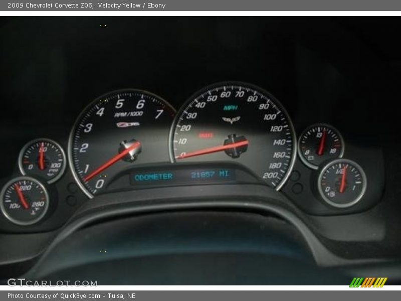 Velocity Yellow / Ebony 2009 Chevrolet Corvette Z06
