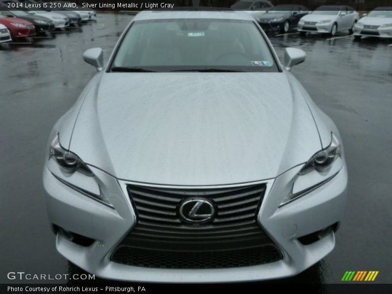 Silver Lining Metallic / Light Gray 2014 Lexus IS 250 AWD