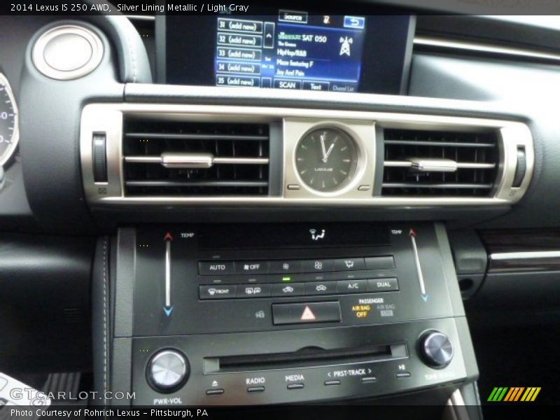 Silver Lining Metallic / Light Gray 2014 Lexus IS 250 AWD