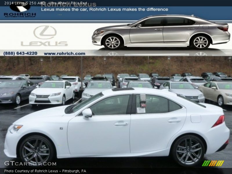 Ultra White / Rioja Red 2014 Lexus IS 250 AWD