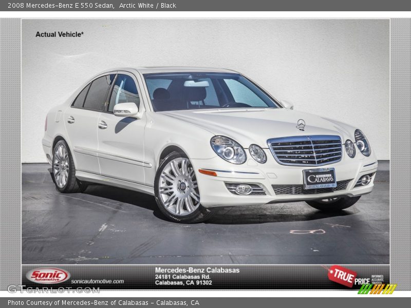 Arctic White / Black 2008 Mercedes-Benz E 550 Sedan